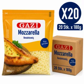Gazi Fein Geriebener Mozzarella – 20 Stk. x 180 g