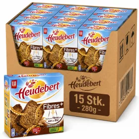  LU Heudebert Fibres+ Knusperbrot (15 Stk. x 280 g)