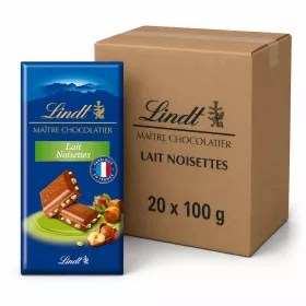 Lindt Milk Chocolate With Hazelnuts (20 pcs x 100 g)
