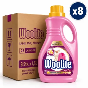   Woolite Laundry Detergent for Wool, Silk & Delicate Fabrics (8 pcs x 1,5 L)
