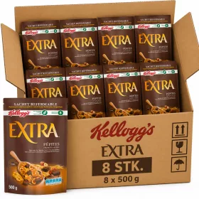    Kellogg’s Extra Chocolate & Hazelnut Crunchy Muesli (8 Pcs Carton, 8 x 500 g)