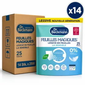   Dr. Beckmann Feuilles Magiques Laundry Sheets La Sensible (14 pcs x 25 W)
