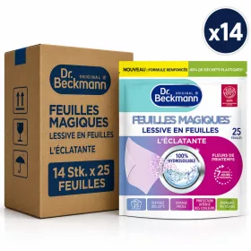   Dr. Beckmann Feuilles Magiques Lessive En Feuilles L'Éclatante (14 pcs x 25 Sheets)