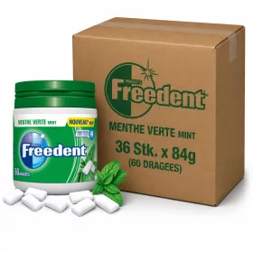 Freedent Menthe Verte Sugar Free Chewing Gum (36 pcs x 84 g)