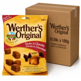   Werther’s Original Soft Caramel Candy Covered With Chocolate (15 pcs x 180 g)