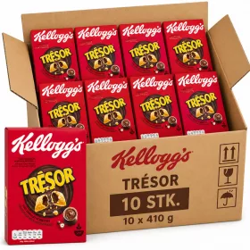    Kellogg’s Trésor Chocolate Hazelnut Cereals (10 Pcs Carton, 10 x 410 g)