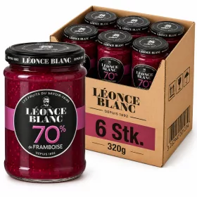    Léonce Blanc Himbeer Konfitüre 70% Fruchtanteil (6 Stk. x 320 g)