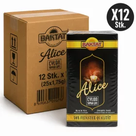   BAKTAT Alice Ceylon Black Tea with Bergamot – 12 pcs x (25 x 1.75 g)