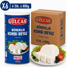   Gülcan Combination White Cheese for Börek – 6 Pcs x 800 g