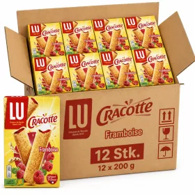   LU Cracotte Raspberry Crispy Rolls (12 Pcs Carton, 12 x 200 g)