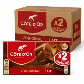   Côte D'Or L'Original Milk Chocolate Twin Pack (9 pcs x 400 g)