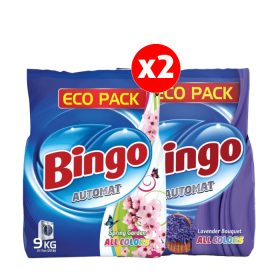   Bingo Toz Deterjanlar 9 kg 2'li Paket – Kir ve Lekelere Karşı Etkili Temizlik