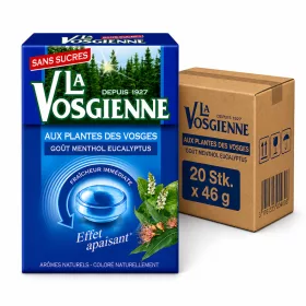   La Vosgienne Menthol Eucalyptus Bonbons Ohne Zucker (20 Stk. x 46 g)