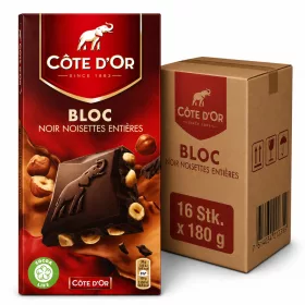   Côte d’Or Bloc Noir Noisettes Entières Schokolade (16 Stk. x 180 g)