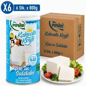  Pınar Breakfast Delight White Cheese in Brine (45% Fat in Dry Matter) – 6 Pieces x 800 g