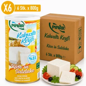   Pınar Breakfast Delight White Cheese in Brine (55% Fat in Dry Matter) – 6 Pieces x 800 g