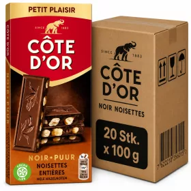 Côte D'Or Noir Noisettes Entières (20 pcs x 100 g)