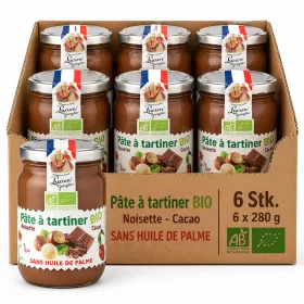    Lucien Georgelin Organic Hazelnut Cocoa Spread (6 Pcs Carton, 6 x 280 g)