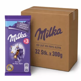 Milka Alpine Milk Chocolate Multipack (32 pcs x 300 g)