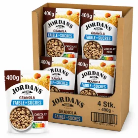   Jordans Granola Weniger Zucker Zartbitter Schokolade (4 Stk. x 400 g)