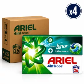   Ariel 4in1 Pods With Lenor Unstoppables Laundry Capsules (4 pcs x 26 Washes)