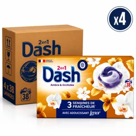 Dash 2in1 Amber & Orchid Laundry Pods (4 pcs x 38 Washes)