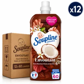  Soupline Envoûtant White Flowers & Coconut Notes Fabric Softener (12 pcs x 60 Washes)