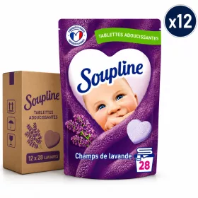   Soupline Tablettes Adoucissantes Champs De Lavande Fabric Softener Tablets (12 pcs x 28 Washes)