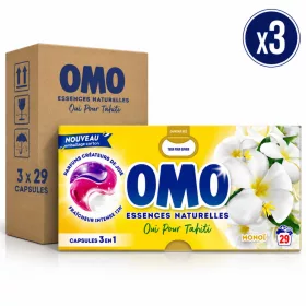   OMO Essences Naturelles Oui Pour Tahiti Monoï Laundry Capsules (3 pcs x 29 Capsules)
