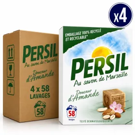   Persil Au Savon de Marseille Douceur d’Amande Laundry Powder (4 pcs x 58 Washes)