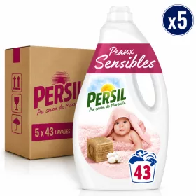   Persil Sensitive Skin Liquid Laundry Detergent With Marseille Soap (5 pcs x 43 Washes)