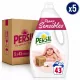 Persil Sensitive Skin Liquid Laundry Detergent With Marseille Soap (5 pcs x 43 Washes)
