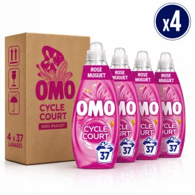   OMO Cycle Court Rose Muguet Liquid Laundry Detergent (4 pcs x 37 Washes)