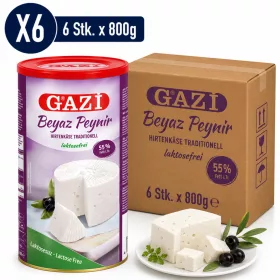   Gazi Lactose-Free Traditional White Cheese 55% Fat – 6 Pieces x 800 g
