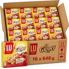    LU Grany Strawberry & Raspberry Cereal Bars (16 Pcs Carton, 16 x 648 g)