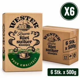 Wester Raw Cane Sugar Cubes – 6 pcs x 500 g