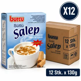 Burcu Milky Salep Instant Drink – 12 pcs x 130 g