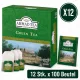 Ahmad Tea Green Tea – 12 pcs x 100 Tea Bags