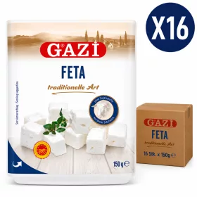 Gazi Traditional Feta Cheese – 16 Pieces x 150 g