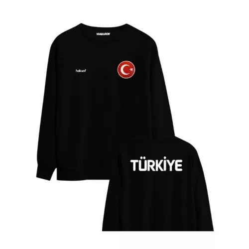 Rundes Flaggen-Sweatshirt, schlicht