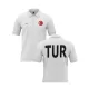 T-Shirt mit Kragenflaggenmotiv
