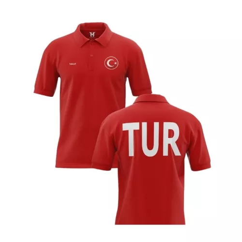 T-Shirt mit Kragenflaggenmotiv