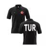 T-Shirt mit Kragenflaggenmotiv