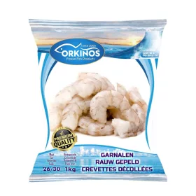 Garnalen Rauw Gepeld 26/30 - 1kg x 10 stk