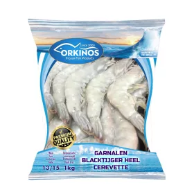 Garnalen Black Tiger (Ganze) 13/15 -  1kg x 10 stk