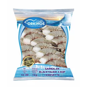 Garnalen Black Tiger (ohne Kopf) 16/20 - 1kg x 10 stk