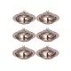 Saka Round Turkish Delight Bowl 9 cm – Hand-Hammered, 6-Pack Set, Nickel