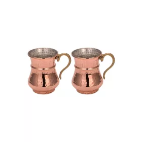 Corded Ladle Mug 250 ml – Machine Hammered, 2-Pack Set