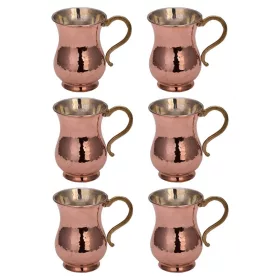 Cordless Ladle Mug 300 ml – Hand-Hammered, 6-Pack Set