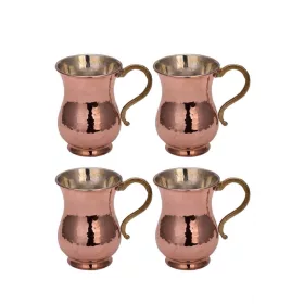 Cordless Ladle Mug 300 ml – Hand-Hammered, 4-Pack Set